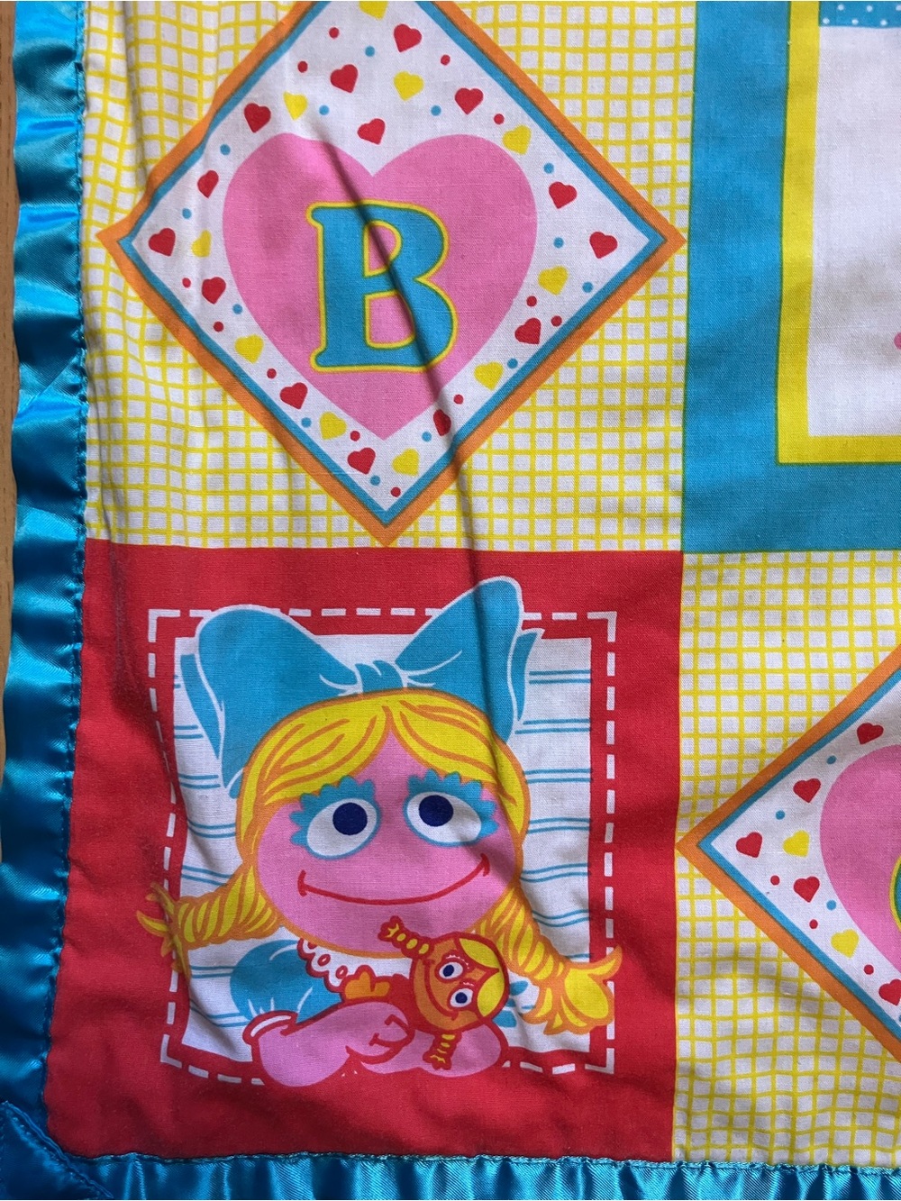 80s Vintage Sesame Street Baby Play Mat Blanket 1989 Muppets Playskool Fold N Go - Picture 7 of 14